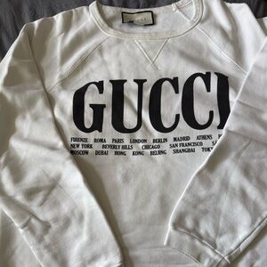 Gucci Ivory Sweatshirt with Subtle Logo